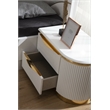 Laura Gold Detailed Right Nightstand made with Wood in White
