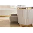 Laura Gold Detailed Right Nightstand made with Wood in White
