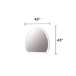 Laura Oval Shaped Mirror made with Wood in White Frame