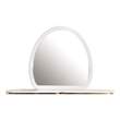 Laura Oval Shaped Mirror made with Wood in White Frame