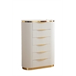 Laura Gold Detailed Chest made with Wood in White