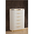 Laura Gold Detailed Chest made with Wood in White