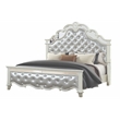 Milan Tufted Upholstery Queen Size Bed made with Wood in White