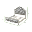 Milan Tufted Upholstery Queen Size Bed made with Wood in White