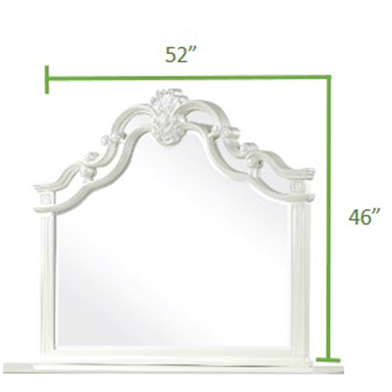 Milan Mirror Framed Mirror made with Wood in White