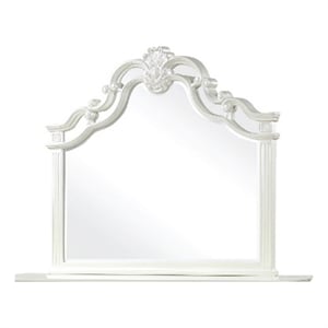 Milan Mirror Framed Mirror made with Wood in White