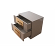 Lorenzo Modern Style Gold Detailed Nightstand made with Wood in  Gray