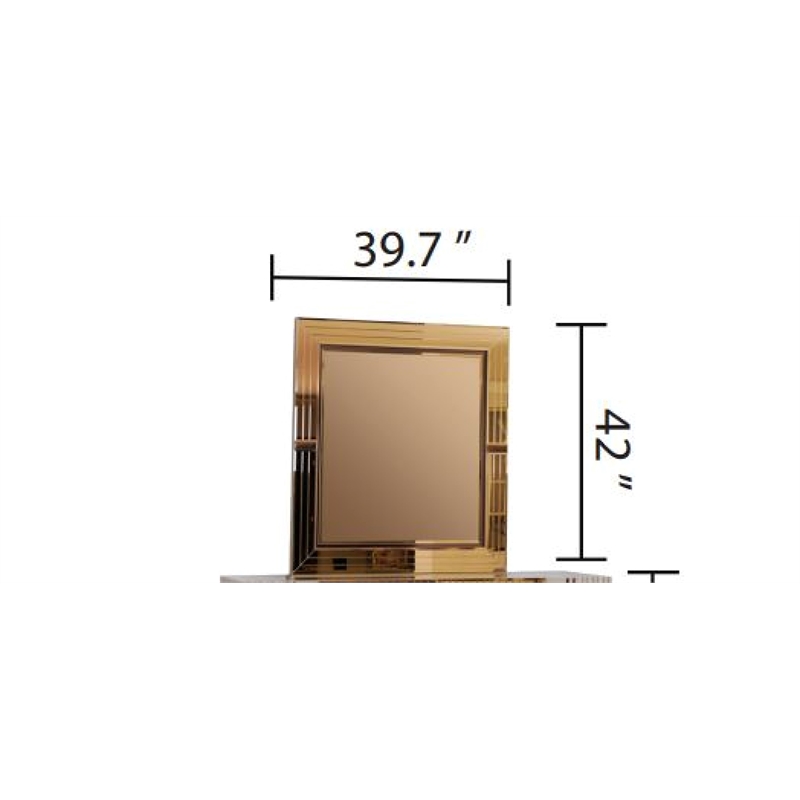 Lorenzo Modern style Mirror made with Wood in Gold Coated Color(Includes Mirror)