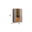 Lorenzo Gold Detailed Chest made with Wood and Gold accents in Gray