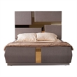 Lorenzo Gold Detailed Tufted Queen Bed made with Wood in River Sand Gray