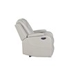 Benz LED & Power Recliner Chair Made With Faux Leather in Ice/ White