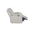 Benz LED & Power Recliner Chair Made With Faux Leather in Ice/ White