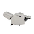 Benz LED & Power Recliner Chair Made With Faux Leather in Ice/ White