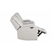 Benz LED & Power Reclining 3 Pc Set Made With Faux Leather in Ice/ White