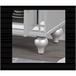 Sterling Solid Wood TV Stand With Electric Fireplace in Silver