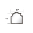 Grace Traditional Mirror Made With Wood in Gray