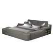 Zoya Smart Multifunctional Wood Queen Bed in Gray