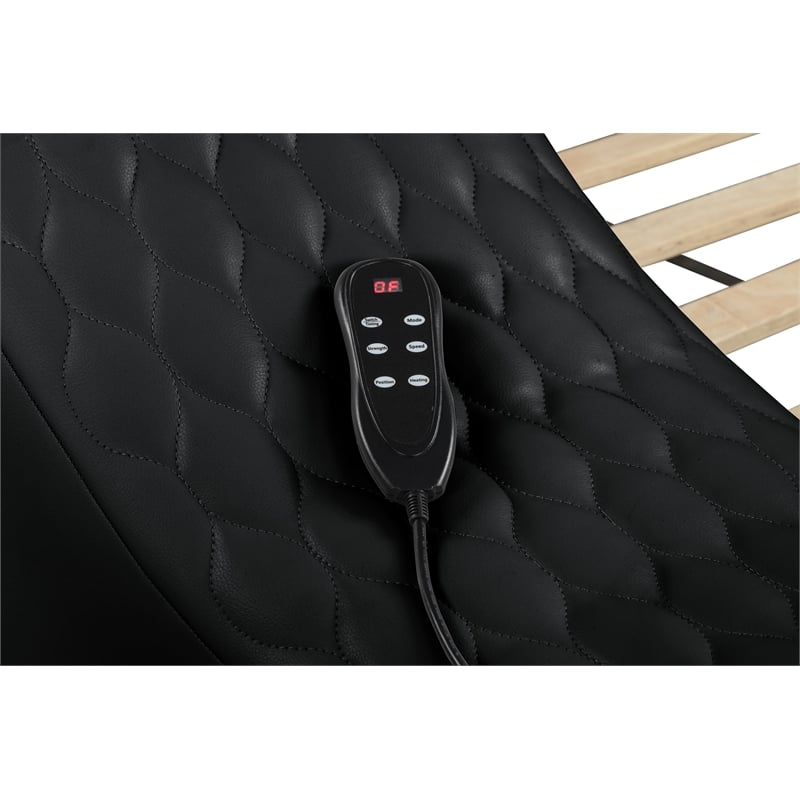 Zoya Smart Multifunctional King Size Bed Made with Wood in Black