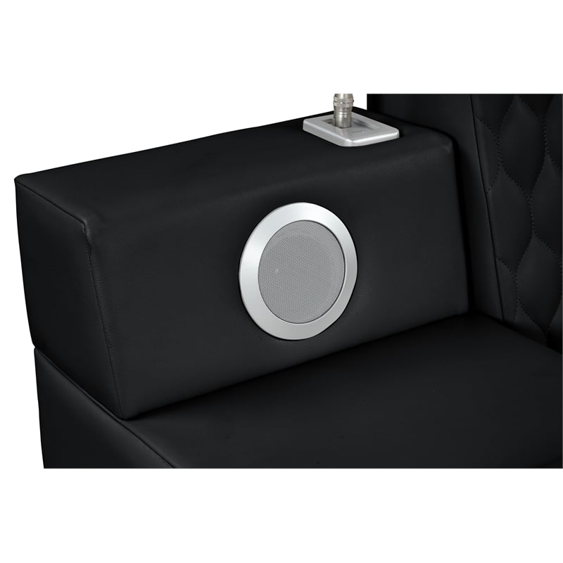 Zoya Smart Multifunctional King Size Bed Made with Wood in Black