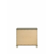 Samantha Modern Style 2-Drawer Nightstand Made with Wood in Silver