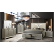 Samantha Modern Style 2-Drawer Nightstand Made with Wood in Silver