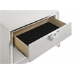 Prism Modern Style 2-Drawer Nightstand Made with Wood in White Color