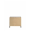 Prism Modern Style 2-Drawer Nightstand Made with Wood in White Color