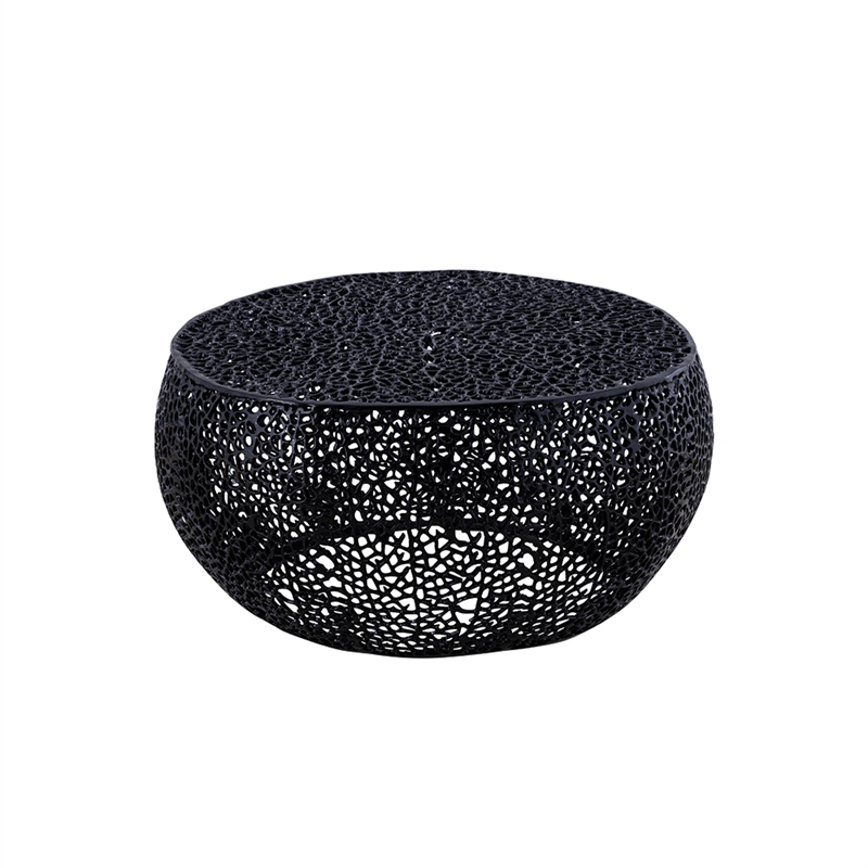 CT3502-32 Round Coffee Table Made with Aluminum in Black Color