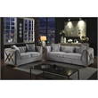 Valencia Modern Style 2 PC Living room Set Made with Wood in Silver Color