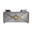 Valencia Modern Style 2 PC Living room Set Made with Wood in Silver Color