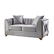 Valencia Modern Style 2 PC Living room Set Made with Wood in Silver Color