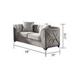 Valencia Modern Style 2 PC Living room Set Made with Wood in Cream Color