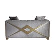 Valencia Modern Style 3 PC Living room Set Made with Wood in Silver Color