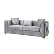 Valencia Modern Style Sofa in Gold Finish Made with Wood in Silver Color