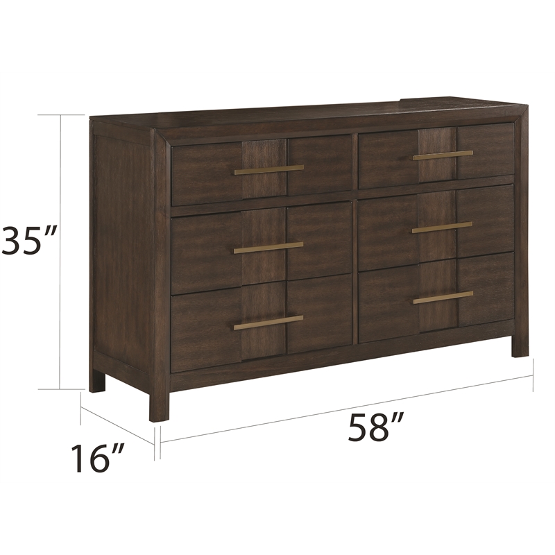 dresser modern design made with wood in walnut color