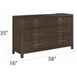Dresser Modern Design made with wood in Walnut Color