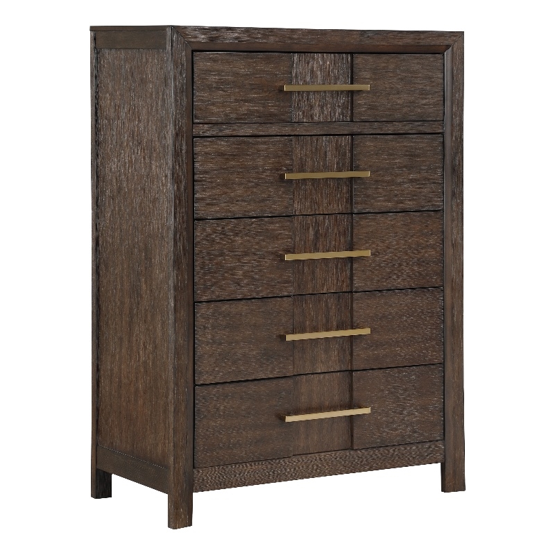 Chest Modern Design made with wood in Walnut Color
