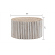 T1009-32-15 Contemporary Style Jungle Wood Coffee Table in White Wash Color