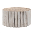 T1009-32-15 Contemporary Style Jungle Wood Coffee Table in White Wash Color