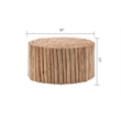 T1009-32 Contemporary Style Jungle Wood Coffee Table in Natural Color