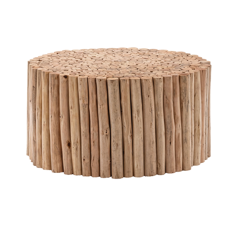 T1009-32 Contemporary Style Jungle Wood Coffee Table in Natural Color