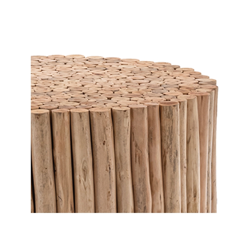 T1009-32 Contemporary Style Jungle Wood Coffee Table in Natural Color