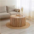 T1009-32 Contemporary Style Jungle Wood Coffee Table in Natural Color