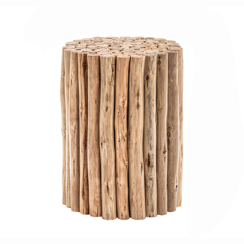 ET1009-16 Contemporary Style Jungle Wood End Table in Natural Color