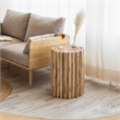 ET1009-16 Contemporary Style Jungle Wood End Table in Natural Color