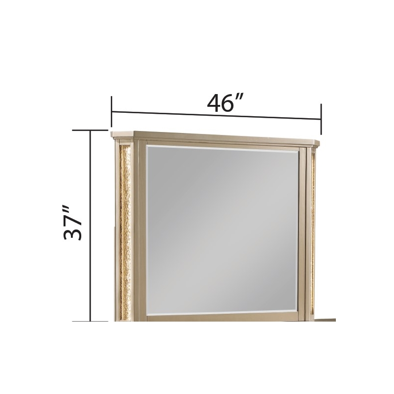 Medusa Modern Style Copper & Gold Finish Mirror made with Wood