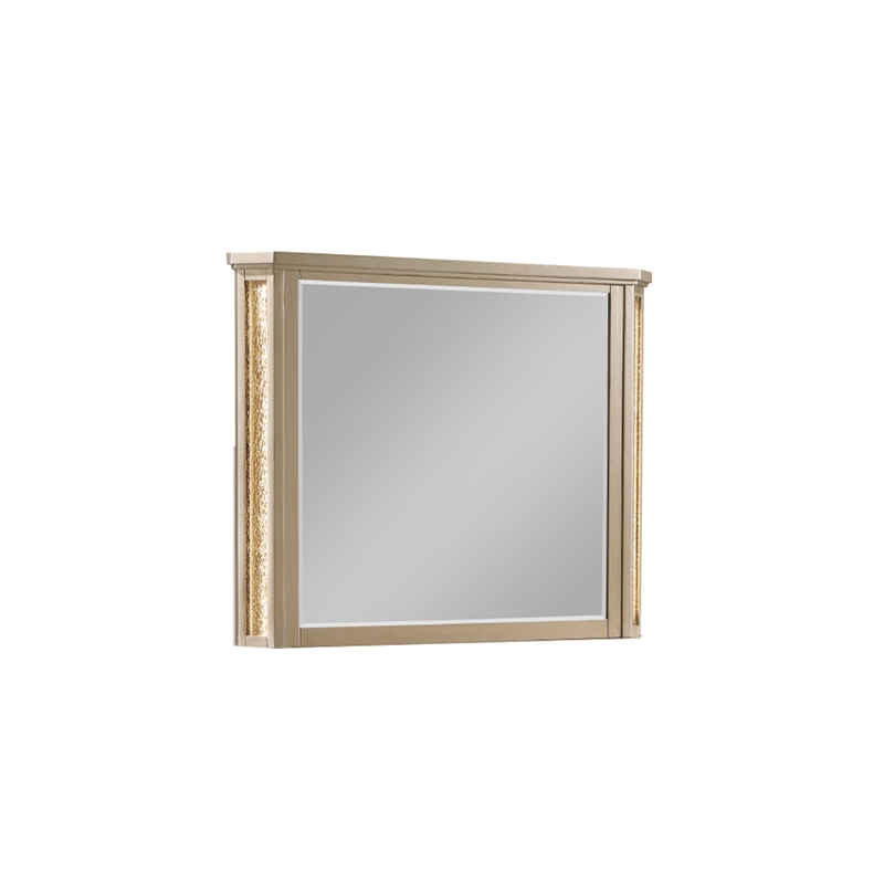 Medusa Modern Style Copper & Gold Finish Mirror made with Wood
