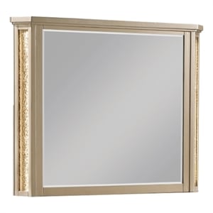Medusa Modern Style Copper & Gold Finish Mirror made with Wood