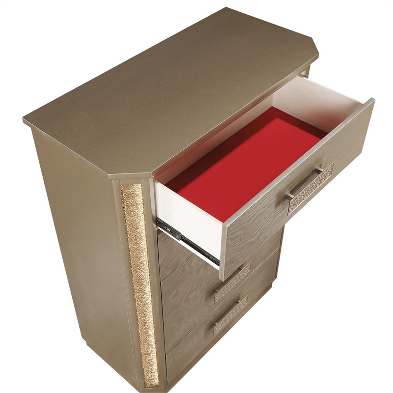 Medusa Modern Style Copper & Gold Finish Chest made with Wood