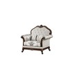 Gloria Traditional Style button tufted Chair made with wood in Ivory